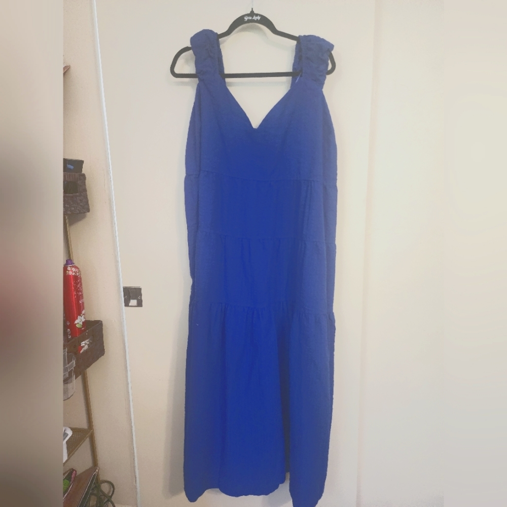 Blue summer flowing dress
